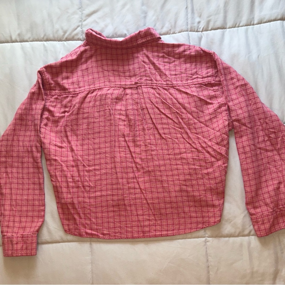American Eagle Outfitters Pink Plaid Flannel Shirt Size XL - Picture 5 of 5